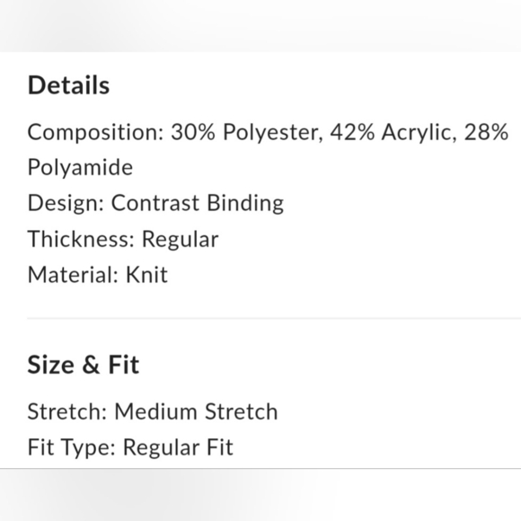 NWT COMMENSE Contrast Binding Cable Knit Top. Size S. - Picture 5 of 5